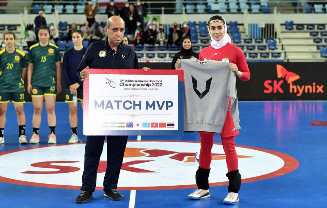 حدیثه نوروزی بهترین گوش چپ هندبال آسیا شد