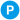 P logo